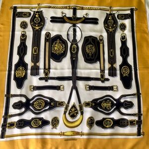 Vintage Hermès Silk Scarf 90cm Harnais des Presidents